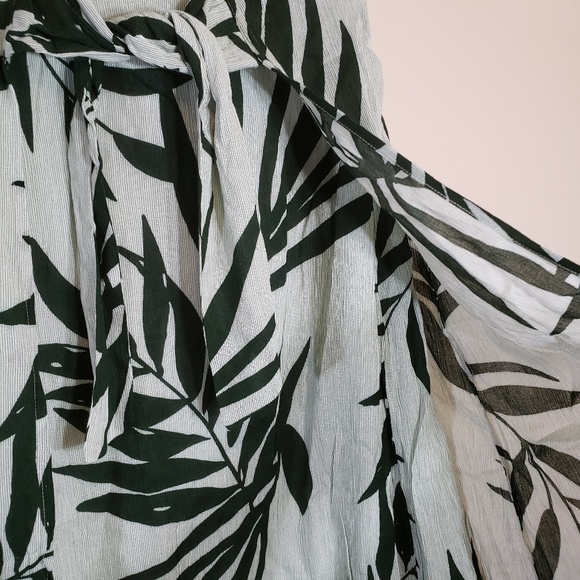 Michael Stars Palm Leaf Print Tulip Skirt - Picture 5 of 8